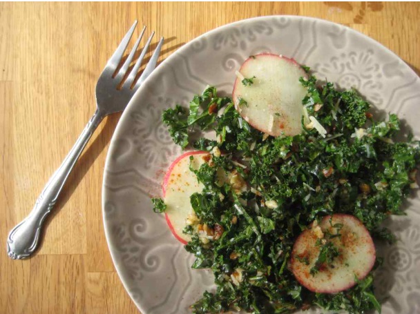 Pink Lady Apples and Kale Salad